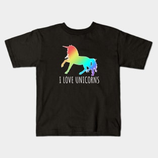 I LOVE UNICORNS Kids T-Shirt